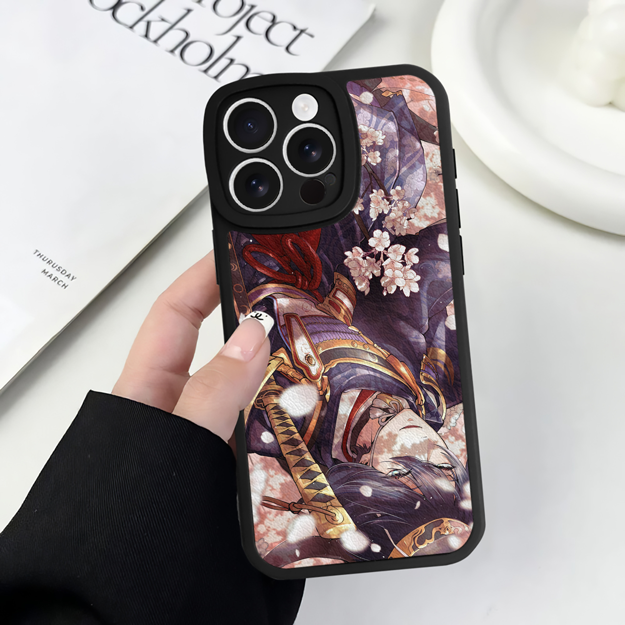 （画像用） 刀剣乱舞 Touken Ranbu 【iPhone 16シリーズ対応】シリコンスマホケース（レザー調） 材質：シリコン